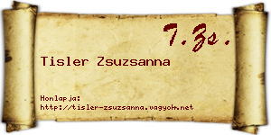 Tisler Zsuzsanna névjegykártya